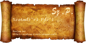 Szatmári Pál névjegykártya
